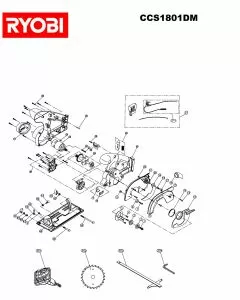 Buy A Ryobi CCS1801DM Spare part or Replacement part for Your Saws and Fix Your Machine Today